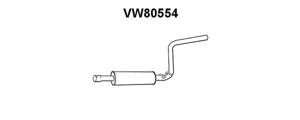 Centre Muffler (VW80554)