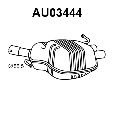 Rear Muffler (AU03444)