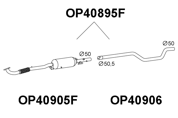 Soot/Particulate Filter, exhaust system (OP40895F)