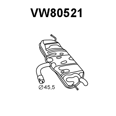 Rear Muffler (VW80521)