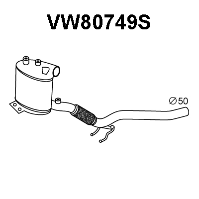 Soot/Particulate Filter, exhaust system (VW80749S)