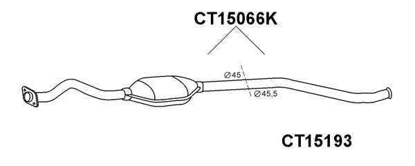 Repair Pipe, catalytic converter (CT15193)