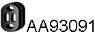Rubber Strip, exhaust system (AA93091)