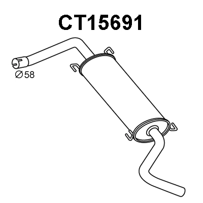 Rear Muffler (CT15691)