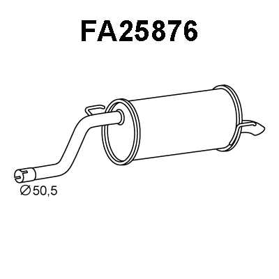 Rear Muffler (FA25876)