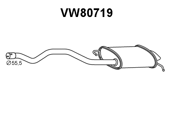 Rear Muffler (VW80719)