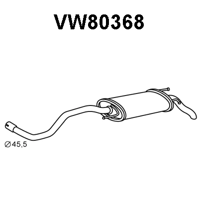 Rear Muffler (VW80368)