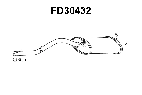 Rear Muffler (FD30432)