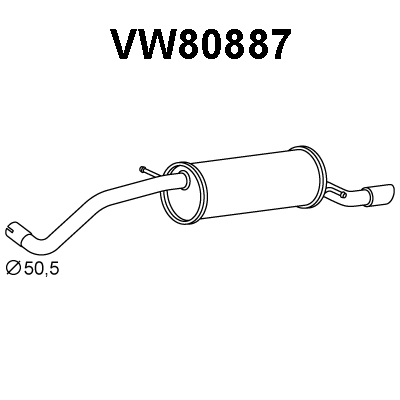 Rear Muffler (VW80887)