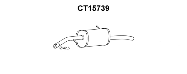 Rear Muffler (CT15739)