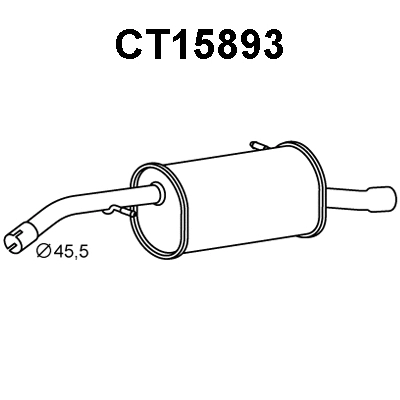 Rear Muffler (CT15893)