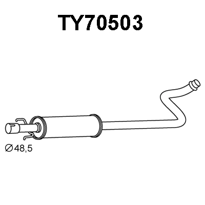 Front Muffler (TY70503)