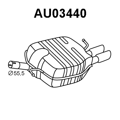 Rear Muffler (AU03440)