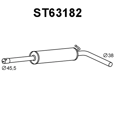 Centre Muffler (ST63182)