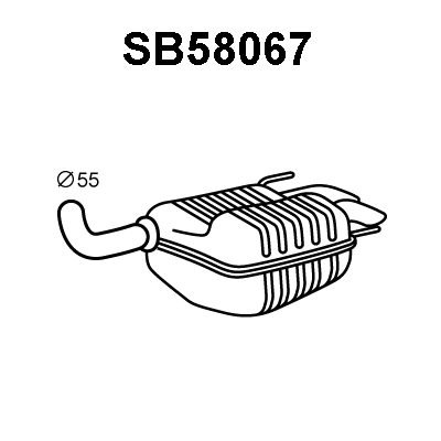 Rear Muffler (SB58067)