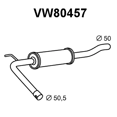 Front Muffler (VW80457)