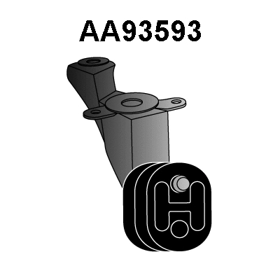 Rubber Strip, exhaust system (AA93593)