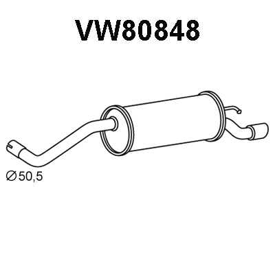 Rear Muffler (VW80848)
