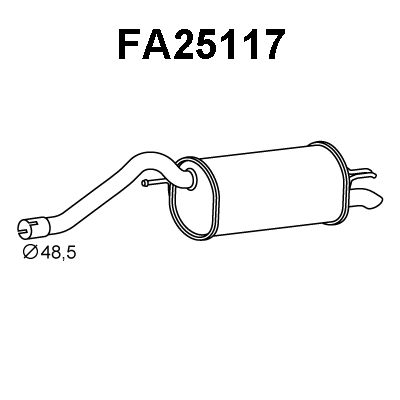 Rear Muffler (FA25117)
