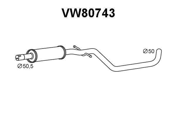 Front Muffler (VW80743)