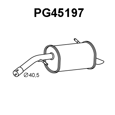 Rear Muffler (PG45197)