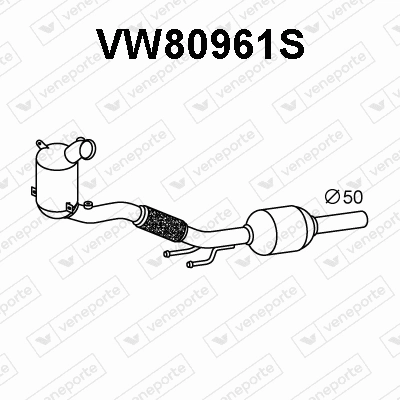 Soot/Particulate Filter, exhaust system (VW80961S)