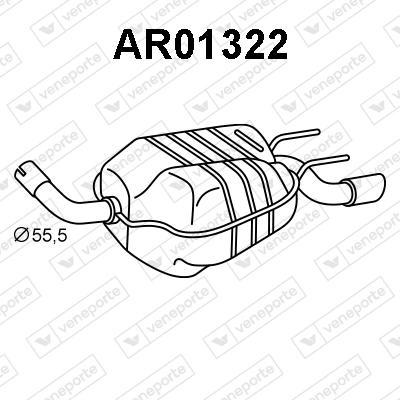 Rear Muffler (AR01322)