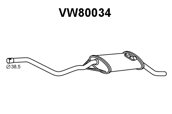 Rear Muffler (VW80034)