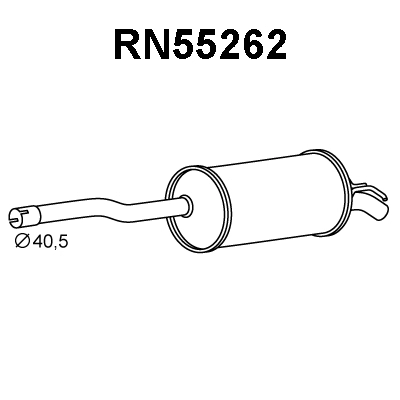 Rear Muffler (RN55262)
