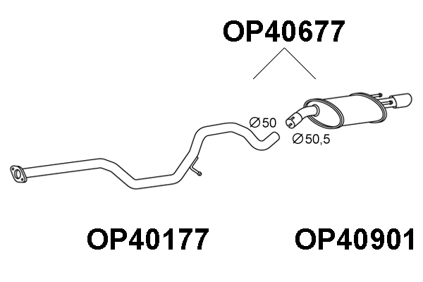 Rear Muffler (OP40677)