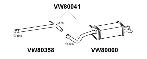 Rear Muffler (VW80041)