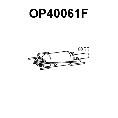 Soot/Particulate Filter, exhaust system (OP40061F)
