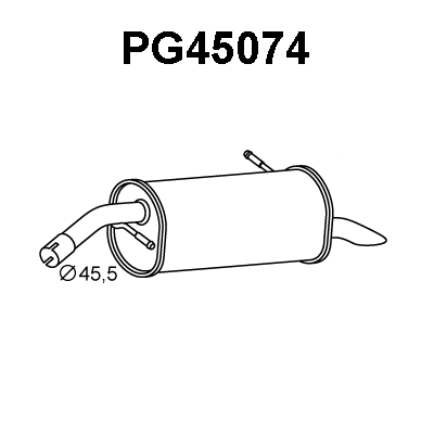 Rear Muffler (PG45074)