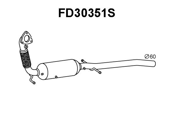 Soot/Particulate Filter, exhaust system (FD30351S)