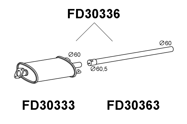 Rear Muffler (FD30336)