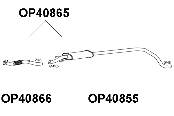 Front Muffler (OP40865)