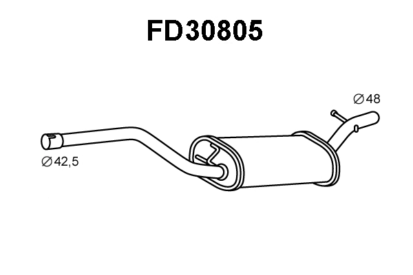 Centre Muffler (FD30805)