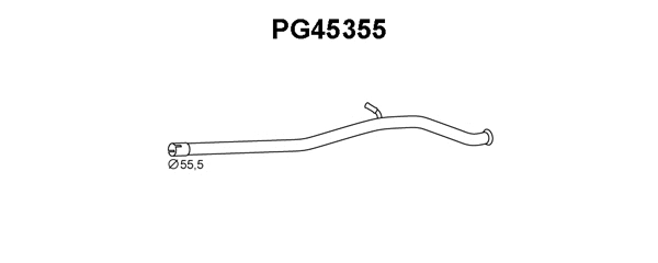 Repair Pipe, catalytic converter (PG45355)