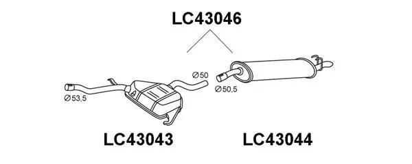 Rear Muffler (LC43046)