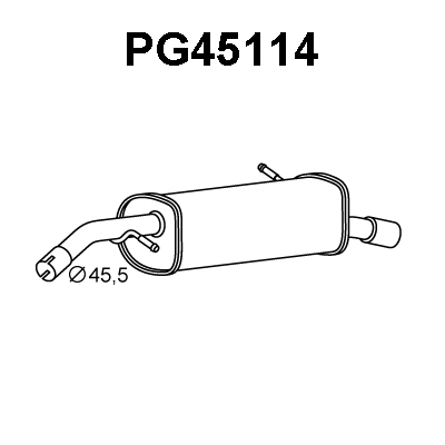 Rear Muffler (PG45114)