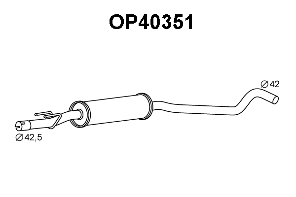 Centre Muffler (OP40351)