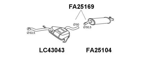 Rear Muffler (FA25104)