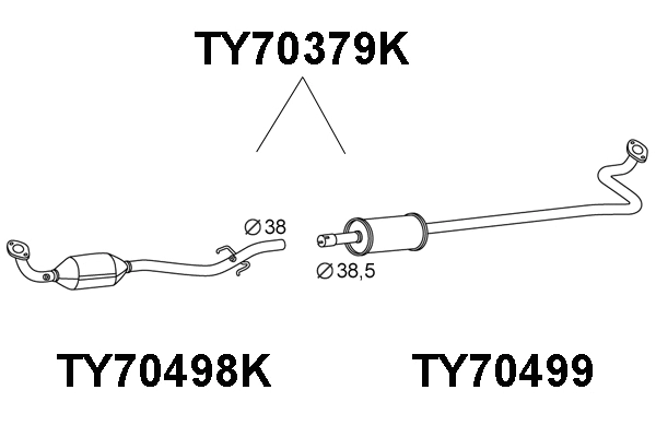Catalytic Converter (TY70379K)