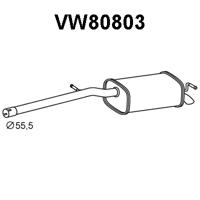 Rear Muffler (VW80803)