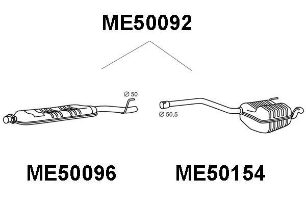Rear Muffler (ME50092)