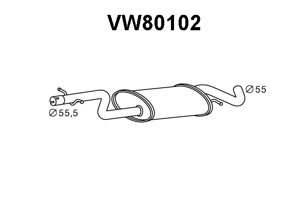 Front Muffler (VW80102)