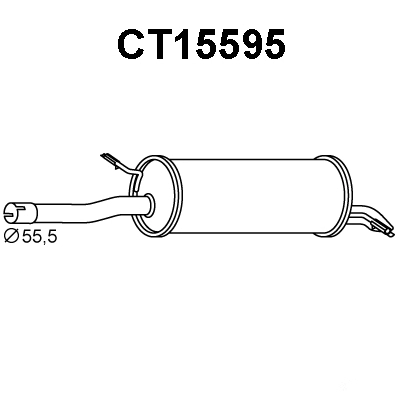 Rear Muffler (CT15595)