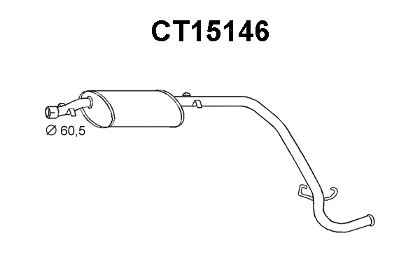 Rear Muffler (CT15146)