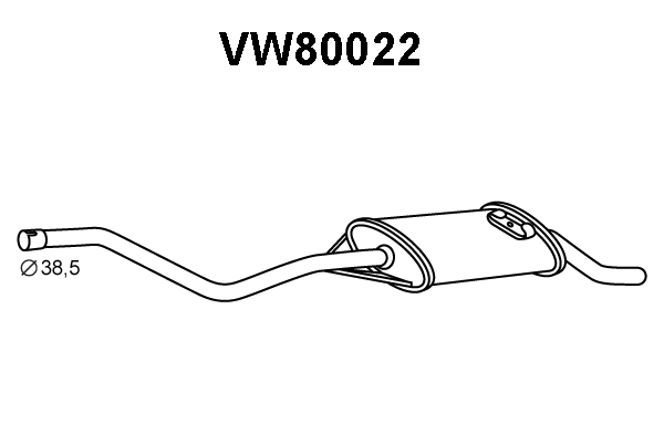 Rear Muffler (VW80022)