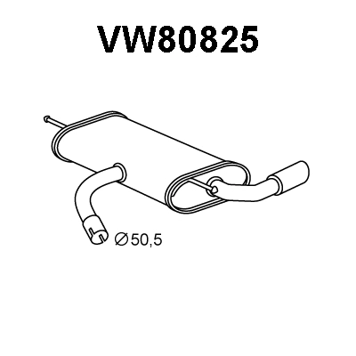 Rear Muffler (VW80825)